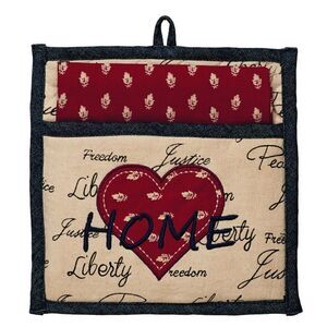 Country Americana Pot Holder and Tea Towel Set